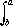 the integral symbol with
a and b as the limits of integration